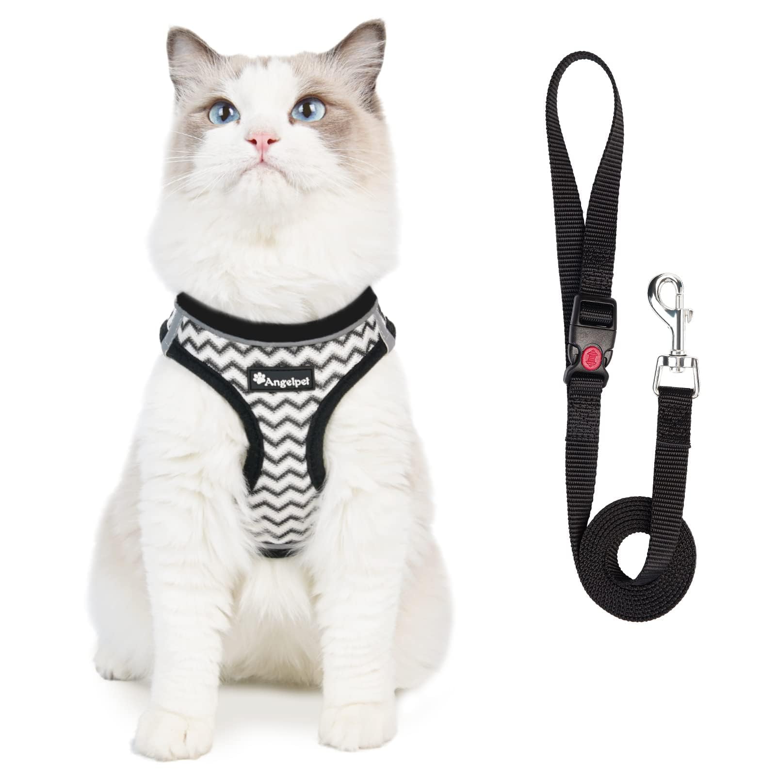 Amazon | Angelpet 猫 猫用 ハーネス 抜けない ねこ 胴輪 リード付き